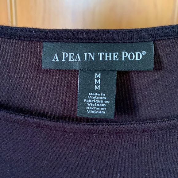 A Pea In The Pod Black/White Maternity Top - Picture 5 of 5